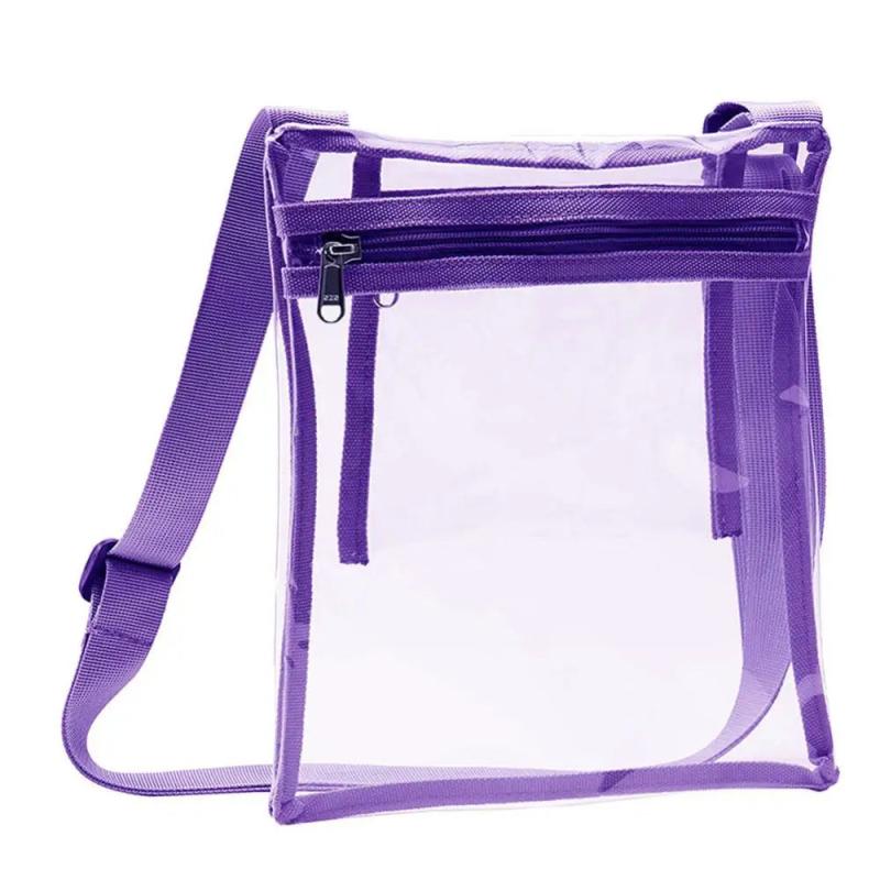 Women's Transparent Messenger Bag Adjustable Shoulder Strap Phone Pouch