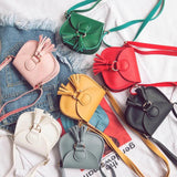 Mini Women Shoulder Bag Ladies' PU Leather Handbag Solid Tassels Decoration