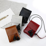Mini Women Small Shoulder Bag with Tassel Girls Messenger Crossbody Bag