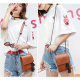 Mini Women Small Shoulder Bag with Tassel Girls Messenger Crossbody Bag