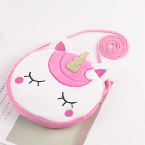 3Colors Plush Unicorn Messenger Bag for Little Girls