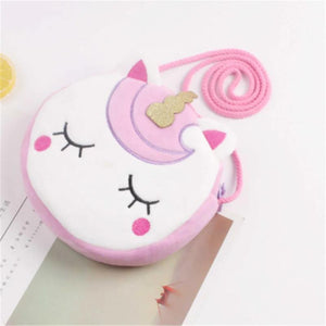3Colors Plush Unicorn Messenger Bag for Little Girls