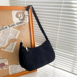 Retro Corduroy Shoulder Bag Daily Women Handbags