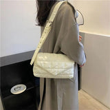 Lightweight Puffy Handbags Large Capacity Quilted Messenger Bag