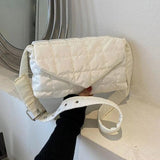 Lightweight Puffy Handbags Large Capacity Quilted Messenger Bag