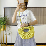 Women Cloud Pleated Puffy Crossbody Shoulder Bag