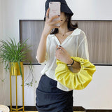 Women Cloud Pleated Puffy Crossbody Shoulder Bag