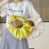 Women Cloud Pleated Puffy Crossbody Shoulder Bag