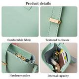 Women Solid Shoulder Bag Crossbody Messenger Bag Mini Purse Wallet Pouch