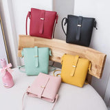 Women Solid Shoulder Bag Crossbody Messenger Bag Mini Purse Wallet Pouch