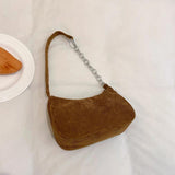 Vintage Corduroy Women Handbag Solid Zipper Female Clutch