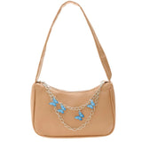 Vintage Butterfly Shoulder Bag with Chain