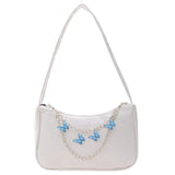 Vintage Butterfly Shoulder Bag with Chain