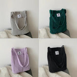 Women Corduroy Shoulder Bag Tote Crossbody Handbag