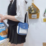 Cute Printed Canvas Shoulder Bag Crossbody Phone Bag