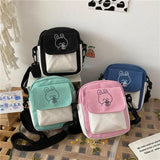 Cute Printed Canvas Shoulder Bag Crossbody Phone Bag