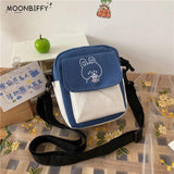 Cute Printed Canvas Shoulder Bag Crossbody Phone Bag