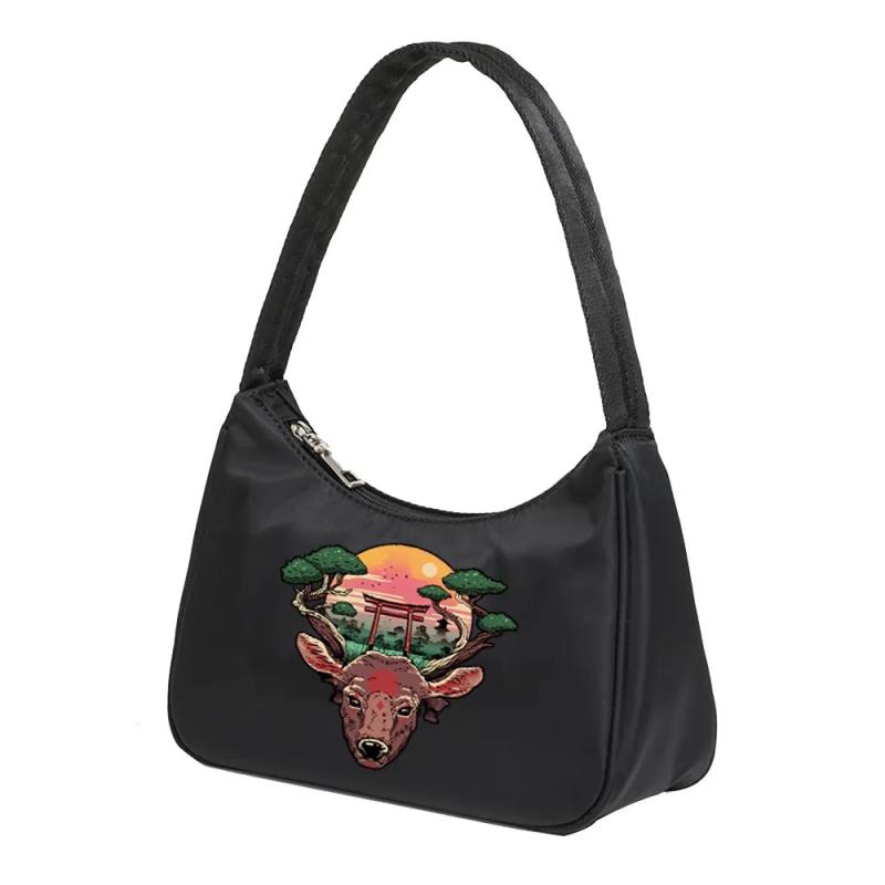 Anime Printing Underarm Shoulder Bags Shopper Casual Women Bag Tote Nylon Handba