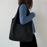 Canvas Commuter Vest Bag Cotton Series Handbag Tote School Bag 1PC
