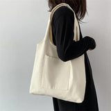 Canvas Commuter Vest Bag Cotton Series Handbag Tote School Bag 1PC