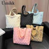 Quilted Shopper Bag Large Capacity Casual Hand Bags