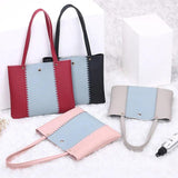 Women's Plaid Shoulder Bag PU Leather Tote Bags
