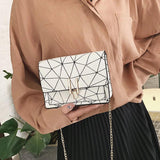 Chain Wild Shoulder Bag for Women - Crack Printing Handbag