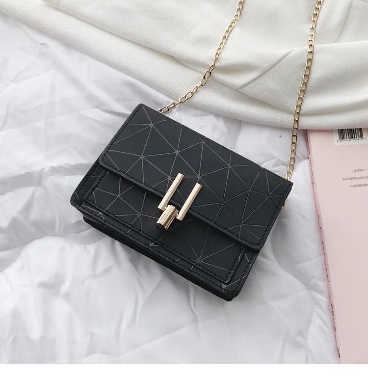 Chain Wild Shoulder Bag for Women - Crack Printing Handbag
