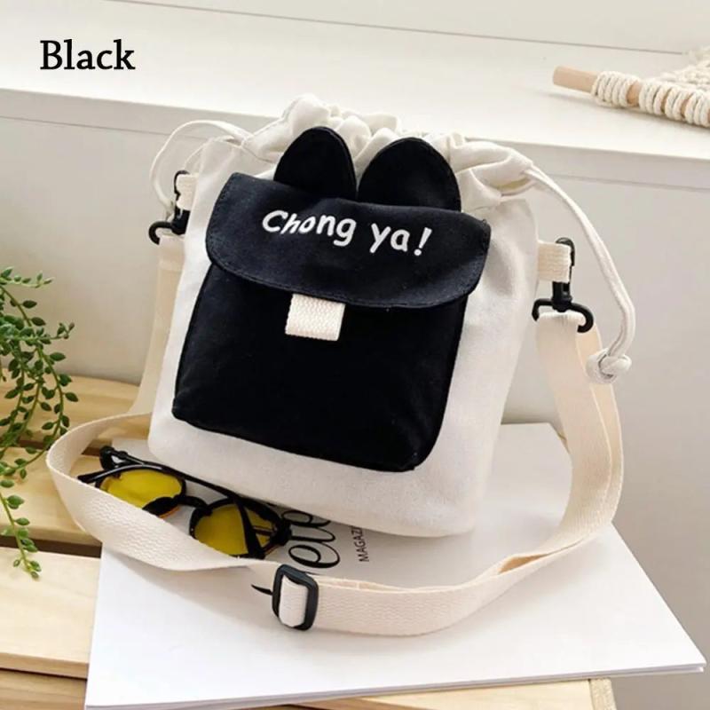 Canvas Shoulder Bag Large Capacity Crossbody Tote Purse for Travel Shopping