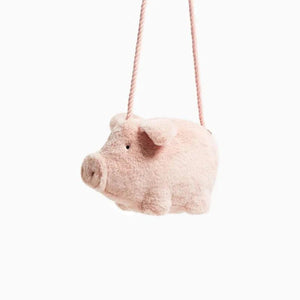 Pig Crossbody Bags for Women Plush Doll Shoulder Handbag