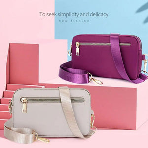 Women Tote bag Multi-pocket Zipper Handbags Women Waterproof Nylon Shoulder Bag