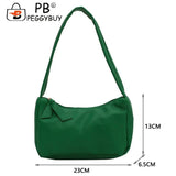 Vintage PU Leather Women's Shoulder Underarm Bag Solid Small Square Purse