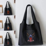 Monster Canvas Vest Bags Reusable Shopping Bag for Women