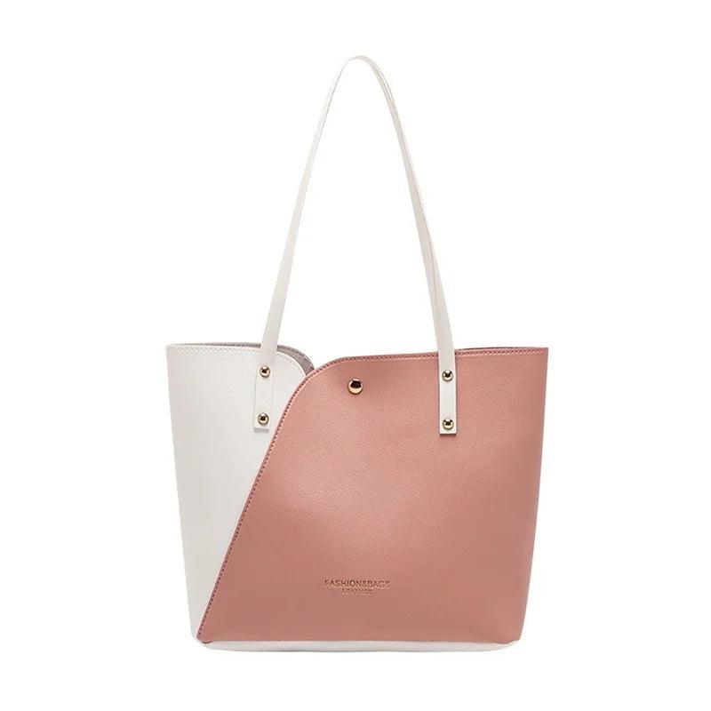Women's Large PU Leather Tote Bag with Big Capacity