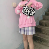 Plush Cow Underarm Bag Large Capacity Female Shoulder Bags