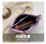 Women Shoulder Bags PU Leather Ladies Small Purse Handbags Solid Acrylic Chain