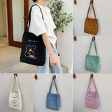 Large-Capacity Embroidery Shopper Tote Handbag