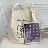 Large-Capacity Embroidery Shopper Tote Handbag