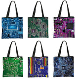 Circuit Board Chip Print Handbag Industrial Electronic Chip Shoulder Bag