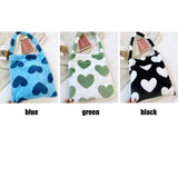 Heart Pattern Plush Shoulder Bag Crossbody Tote Furry Handbag