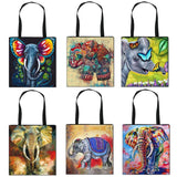 Colorful Elephant Print Totes Bag Women Casual Shoulder Bags