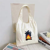 Pattern Canvas Vest Bag Girls Shoulder Bag Foldable Tote Handbag