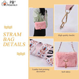 Plush Women Shoulder Bag - Solid Handbag
