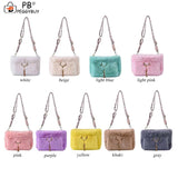 Plush Women Shoulder Bag - Solid Handbag