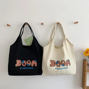 Women Bear Canvas Tote Bag Large Capacity Handbag