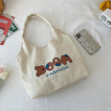 Women Bear Canvas Tote Bag Large Capacity Handbag