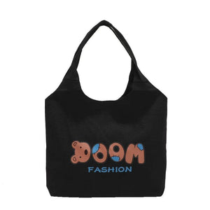 Women Bear Canvas Tote Bag Large Capacity Handbag