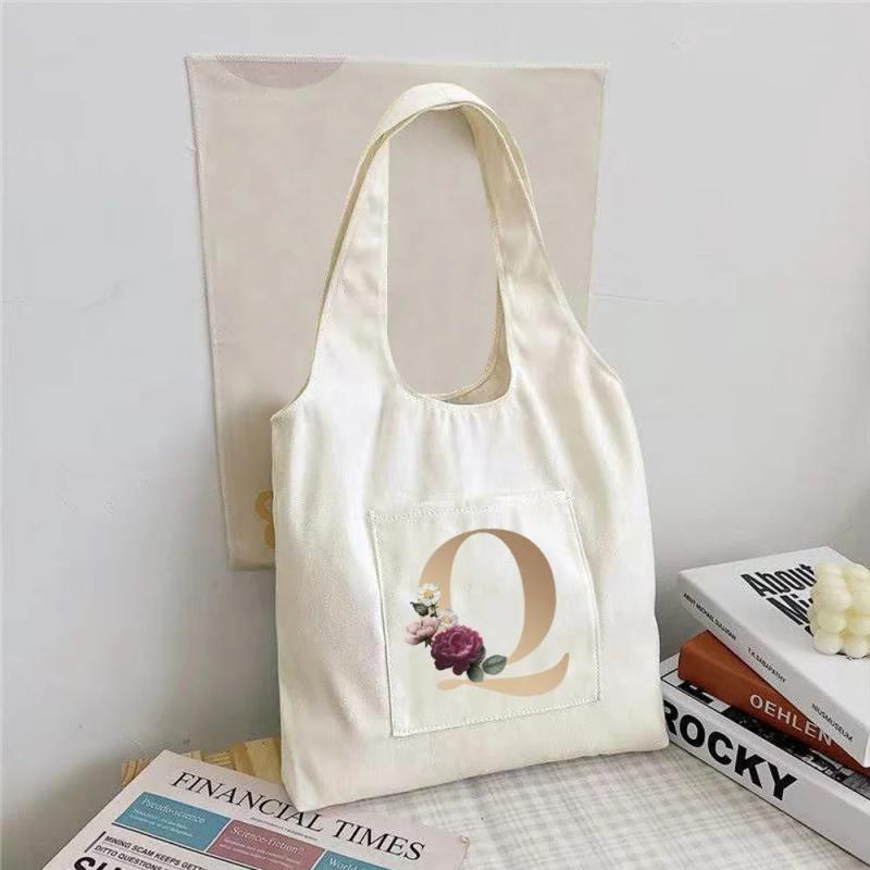 Cartoon Canvas Vest Shoulder Bag Large Capacity Shopping Bags