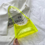 Summer Transparent Jelly Bag Shoulder Beach Candy Underarm Hot Purse Handbag