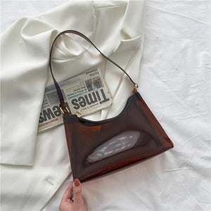 Summer Transparent Jelly Bag Shoulder Beach Candy Underarm Hot Purse Handbag